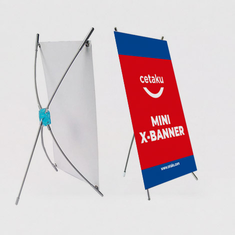 Mini X-Banner (ukuran 25 x 40 Cm)