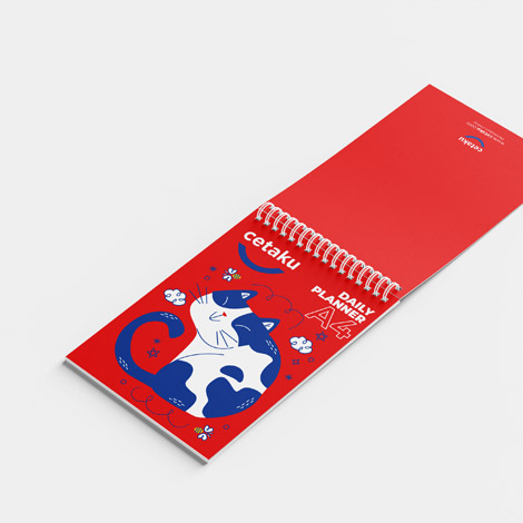 Agenda / Planner Ukuran A4 (ukuran besar) Spiral